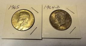 1965 and 1964-D Kennedy Half Dollar