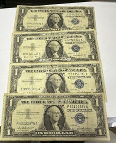 Four 1957 Dollar Notes