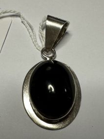 .925 Mexico Sterling Pendant with Onyx