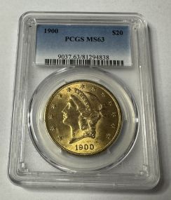 1900 MS 63 Liberty Head Double Eagle $20 Gold Coin