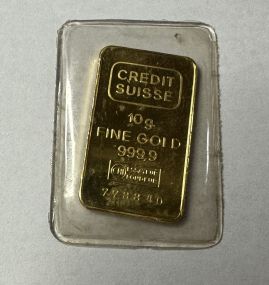 Credit Suisse 10 Grams Fine Gold 999 Bar