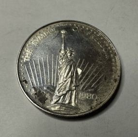 1980 Symbol of Freedom Silver Trade Unit 31.1 Grams 1 Troy Ounce