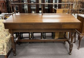 Large Antique Merchants Desk