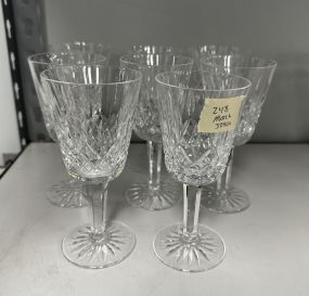 8 Waterford Lismore Crystal Wine Glasses