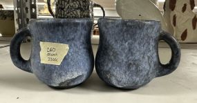 Two Blue Peter's Pottery Mugs
