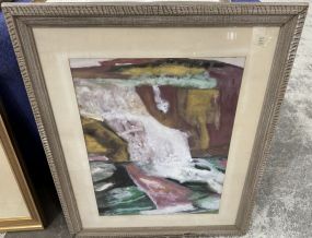 Edith Hart Watercolor Water Fall Landscape