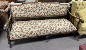 20th Century Mahogany Queen Anne Style Sofa