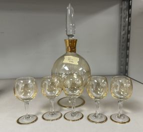 Venetian Style Glass Decanter Set