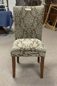 Modern Floral Upholstered Side Chair