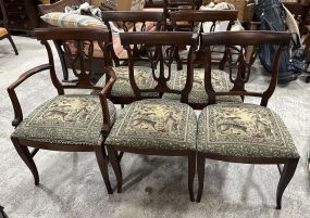5 Vintage Duncan Phyfe Mahogany Dining Chairs