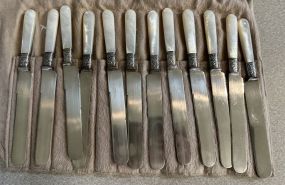 A.J. Jordan Mother of Pearl Handled Knives