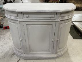 Late 20th Century Traditional Painted Demilune Commode