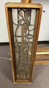 Vintage Leaded Glass Window Panel