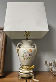 Floral Porcelain Vase Lamp
