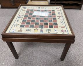 Cross Stitch Checker Board Game Table