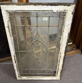 Vintage Leaded Glass Window Panel