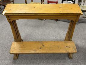 Vintage Maple Prayer Bench