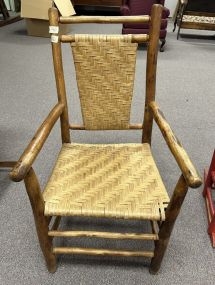 Hand Crafted Folk Art Arm Chair