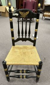 Hitchcock Painted Rush Seat Side Chair