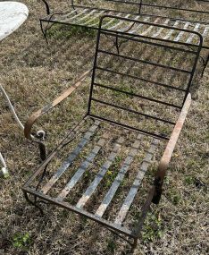 Vintage Metal Outdoor Patio Arm Chair
