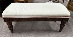 Reproduction Cherry Upholstered Bed/Window Bench