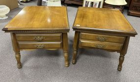 Pair of Late 20th Century Cherry Lamp Tables