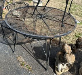 Wrought Iron Black Patio Outdoor Table