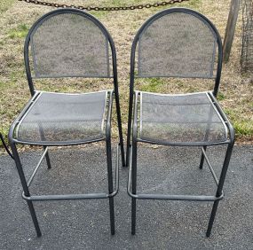 Pair of Outdoor Metal Bar stools