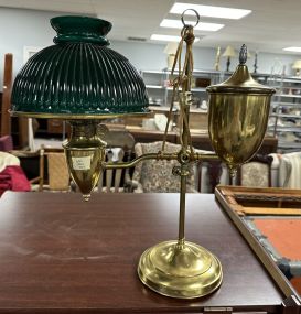 Vintage Duplex Brass Desk Lamp