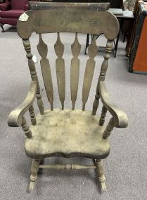 Worn Hitchcock Style Colonial Rocker