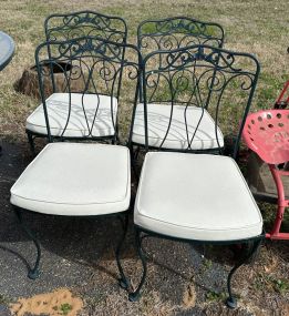 Four Metal Outdoor Patio table Chairs