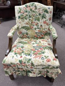 Traditional Style Upholstered Arm Chair