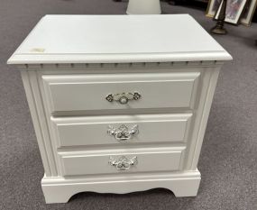Broyhill White Two Drawer Night Stand