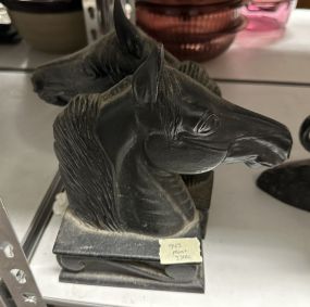 Pair of Metal Horse Bookends