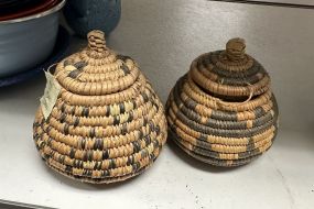 Two Native American Woven Baskets