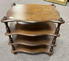 Mahogany Four Tier Accent Table