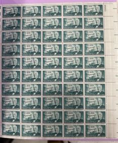 George W. Norris 4 Cent Stamp Sheet