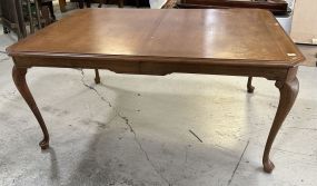 Reproduction Mahogany Queen Anne Dining Table