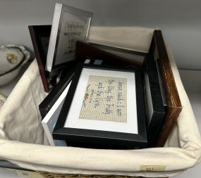 Box of Framed Cross Stitches
