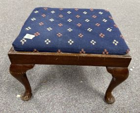 Queen Anne Style Mahogany Footstool