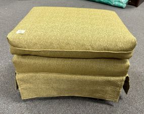 Gold Upholstered Ottoman
