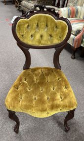 Reproduction Mahogany Victorian Parlor Chair