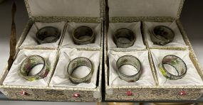 8 Chinese Cloisonne Napkins Rings