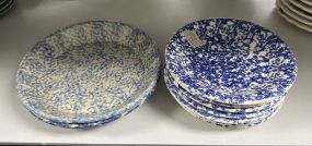 Country Blue Ceramic Bowls and Plates