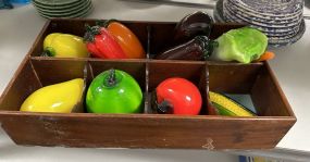 Box of Glass Fruit and Vegs