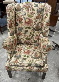 Warren Wrights Chippendale Style Wing Back Chair
