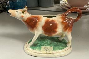 Vintage Porcelain Cow Planter