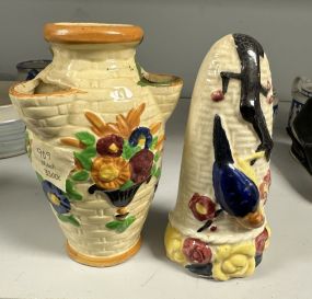 Japanese Porcelain Honeycomb Vases