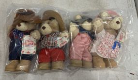 Wendy Vintage Set of 4 Furskin Bears Collectibles