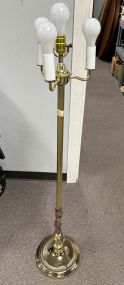 Brass Color Three Arm Floor Lamp